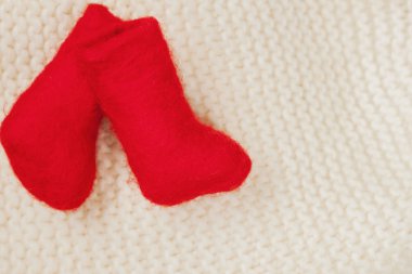 Çift Noel dekorasyon için bot hissettim