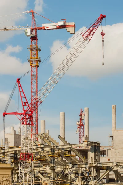 Site de construction du stade de football pour le championnat — Photo