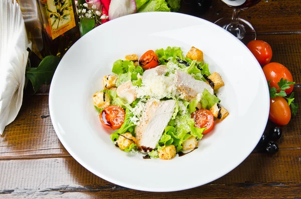 Fresh salad served Ceaser — Stock Photo, Image