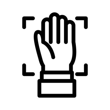 hand scan recognition outline icon vector design good for web or mobile app