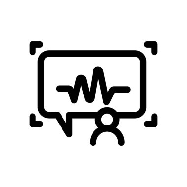 Speech sound recognition outline icon vector design good for web or mobile app