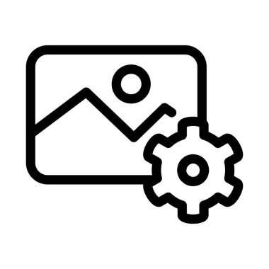 image setting outline icon vector design good for web or mobile app