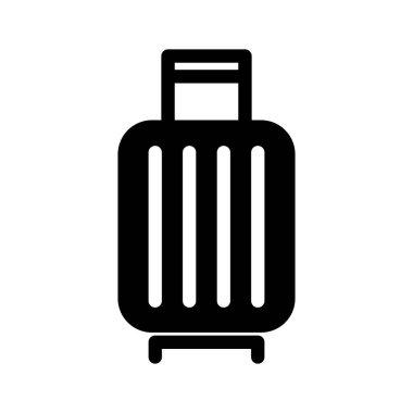 luggage bag solid icon vector design good for web or mobile app