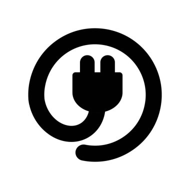 Electric Plug solid icon vector design good for web or mobile app