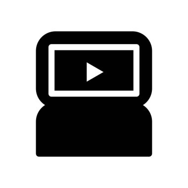 Airplane Screen solid icon vector design good for web or mobile app