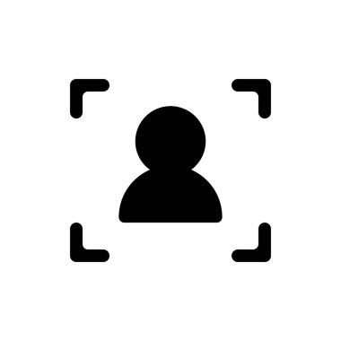 face recognition solid icon vector design good for web or mobile app