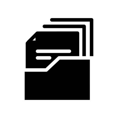 document folder solid icon vector design good for web or mobile app