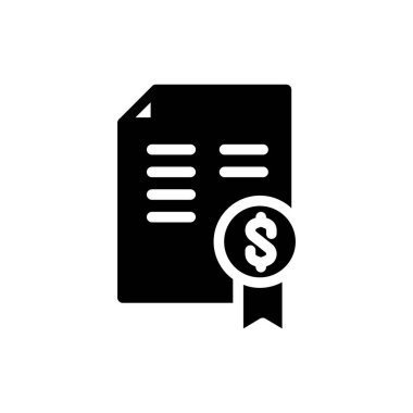 Hazine bonoları T Bağları Katı simge vektör tasarımı Web veya mobil uygulama için uygundur