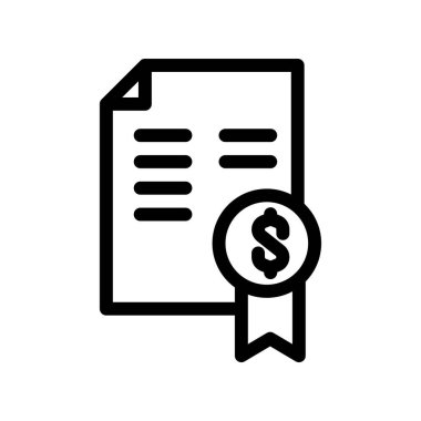 Hazine bonoları T-Bonds ana hatları simge vektör tasarımı web veya mobil uygulama için uygundur