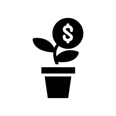 para ağacı ot katı simge vektör tasarımı web veya mobil uygulama için iyidir