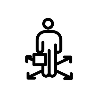 İnce dış hatlı ikon vektör tasarımının web veya mobil uygulama için iyi olmasına karar