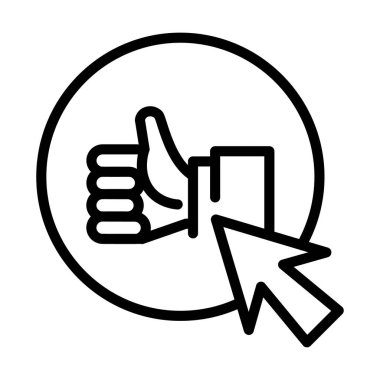 İmleç ana hatları simge vektör tasarımı web ya da mobil uygulama için geçerlidir