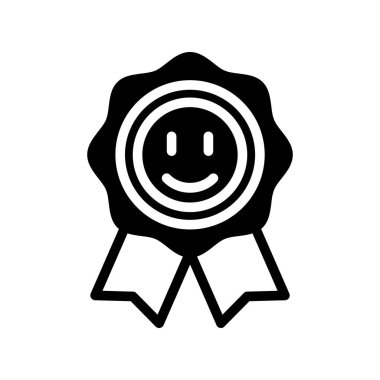 Sabit simge vektör tasarımının web ya da mobil uygulama için iyi olacağını garanti eden memnuniyet