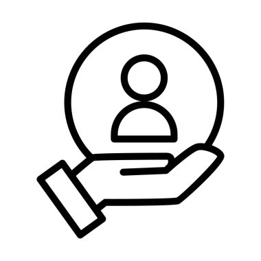 Müşteri Retention ana hatları simge vektör tasarımı web veya mobil uygulama için uygundur