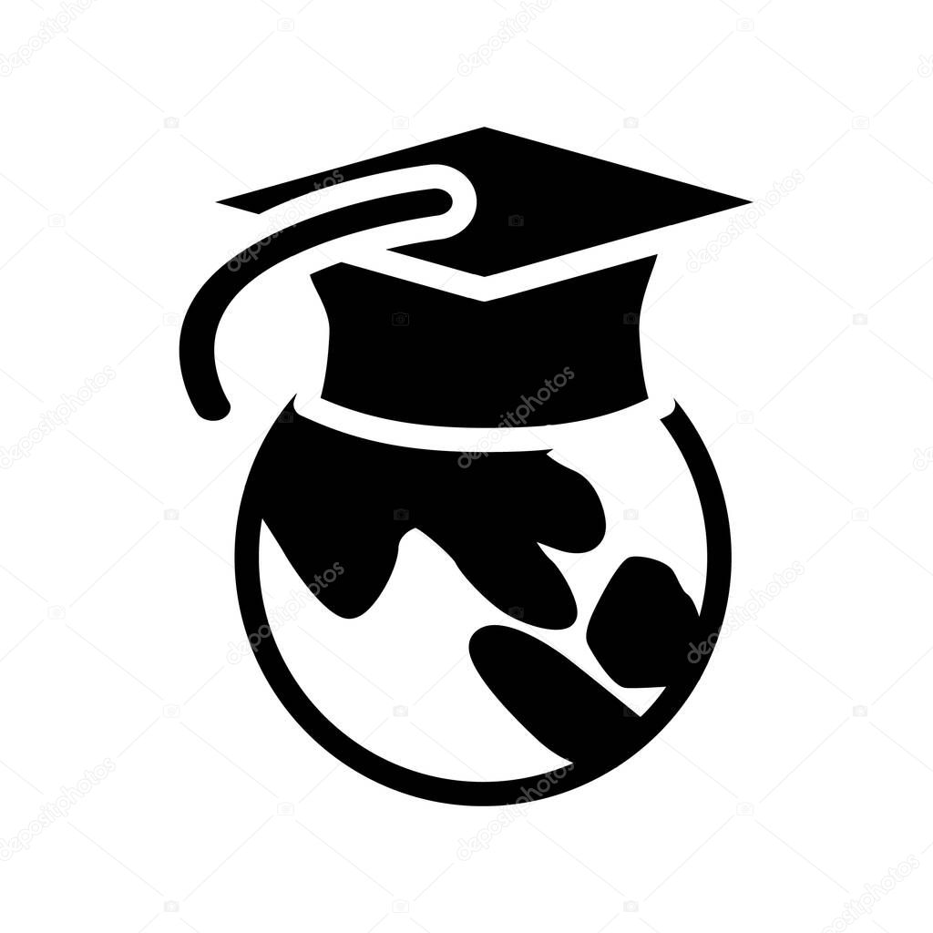 Study abroad, international education solid icon vector design good for web or mobile app