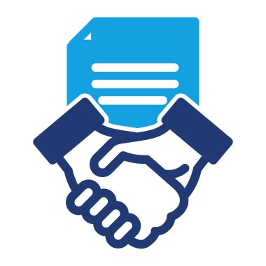 anlaşma belgesi renkli ikon vektör tasarımı web veya mobil uygulama için uygundur