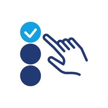 Liste renkli simge vektör tasarımından web veya mobil uygulama için uygun olanı seçin