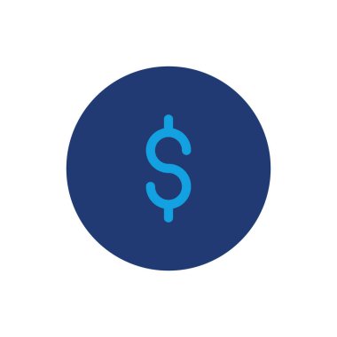 Black Line USD dolar para birimi renkli simge vektör tasarımı web veya mobil uygulama için iyi