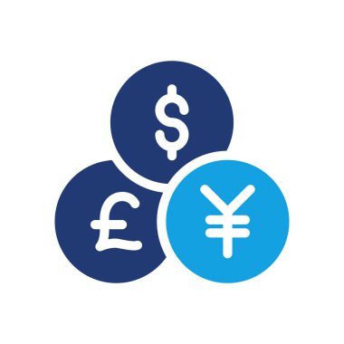 para birimi renkli simge vektör tasarımı web veya mobil uygulama için iyi