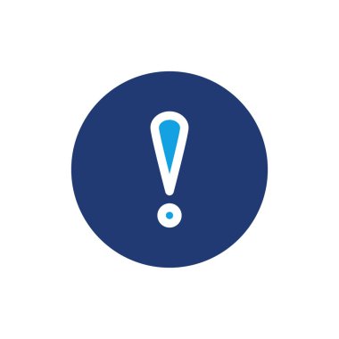 uyarı çemberi şekilli simge vektör tasarımı web veya mobil uygulama için uygundur