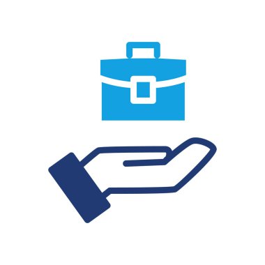 El ve evrak çantası renkli ikon vektör tasarımı web ya da mobil uygulama için uygun