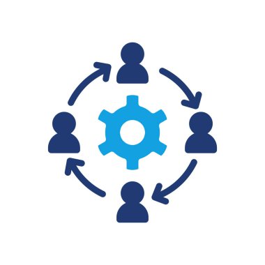 Takım oluşturma renkli simge vektör tasarımı web ya da mobil uygulama için iyi