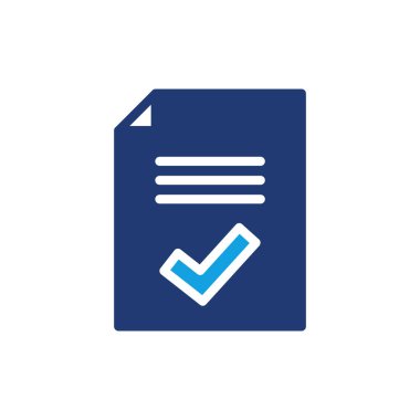 işaretli renkli simge vektör tasarımlı belge web veya mobil uygulama için uygundur