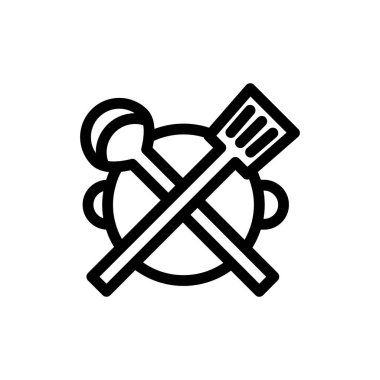 Mutfak ana hatları ikon vektör tasarımı web ya da mobil uygulama için uygun