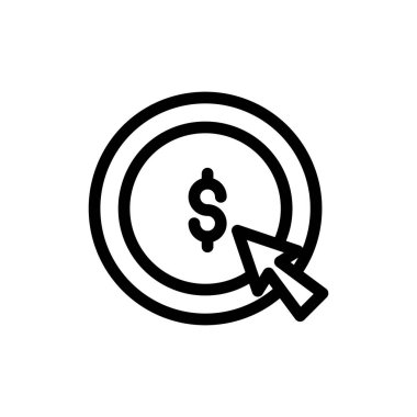 monetizasyon ana hatları simge vektör tasarımı web veya mobil uygulama için iyidir