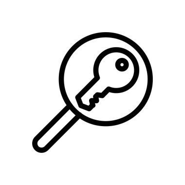 anahtar sözcük ana hatları simge vektör tasarımı web veya mobil uygulama için uygundur