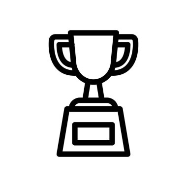Kupa sembolü ana hatları simge vektör tasarımı web veya mobil uygulama için uygundur