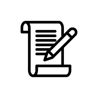 Sözleşme taslağı ikon vektör tasarımı web ya da mobil uygulama için iyi