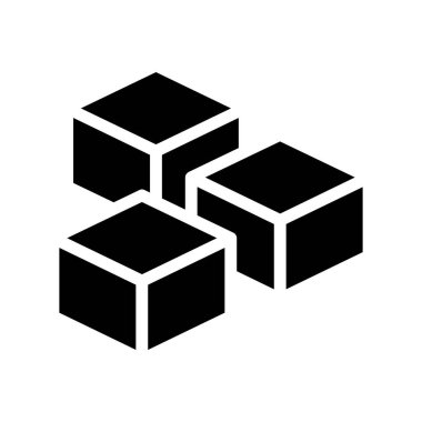 birim katı simge vektör tasarımı web veya mobil uygulama için uygun