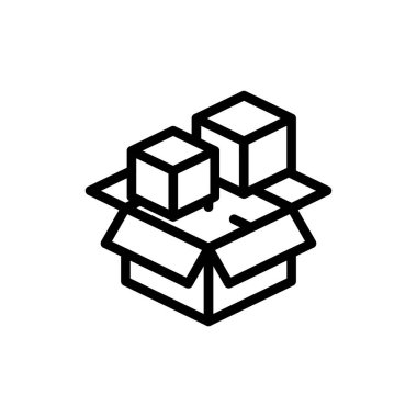 ürün paketi ana hatları simge vektör tasarımı web veya mobil uygulama için uygundur