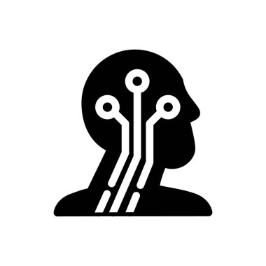 soyut ai katı simge vektör tasarımı web veya mobil uygulama için uygundur