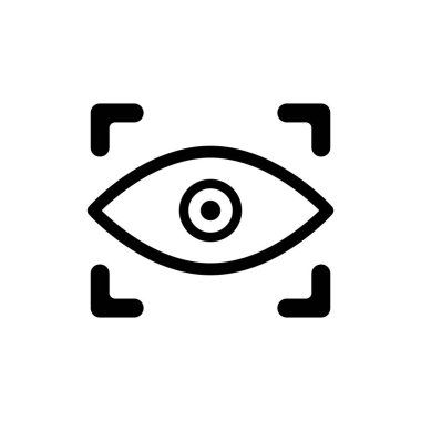 bilgisayar görüşü katı simge vektör tasarımı web ya da mobil uygulama için iyi