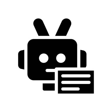 ai promt katı simge vektör tasarımı web veya mobil uygulama için uygundur