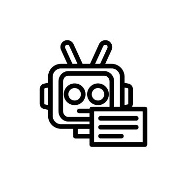 ai promt ana hatları simge vektör tasarımı web veya mobil uygulama için uygundur