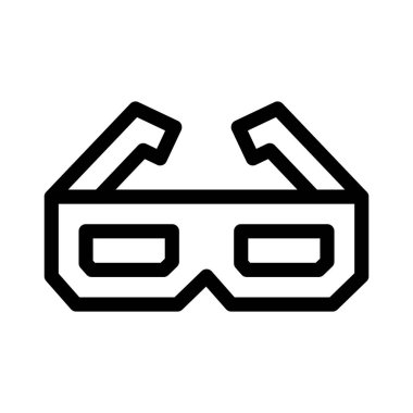 film gözlükleri ana hatları simge vektör tasarımı web veya mobil uygulama için uygundur