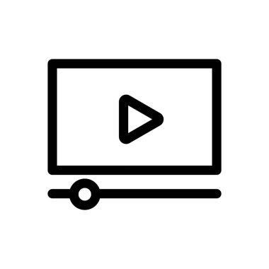 video klip ana simge vektör tasarımı web ya da mobil uygulama için uygun