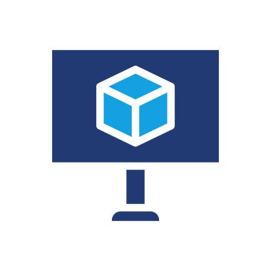 reklam panosu renkli simge vektör tasarımı web veya mobil uygulama için iyi