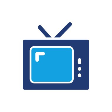 TV renkli simge vektör tasarımı web ya da mobil uygulama için iyi