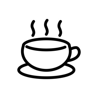 kahve fincanı ana hatları simge vektör tasarımı web veya mobil uygulama için iyi