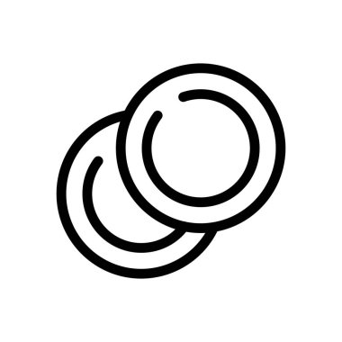 yuvarlak çay poşeti ana hatları simge vektör tasarımı web veya mobil uygulama için uygundur