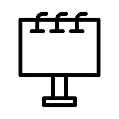 billboard ana hatları simge vektör tasarımı web veya mobil uygulama için uygundur