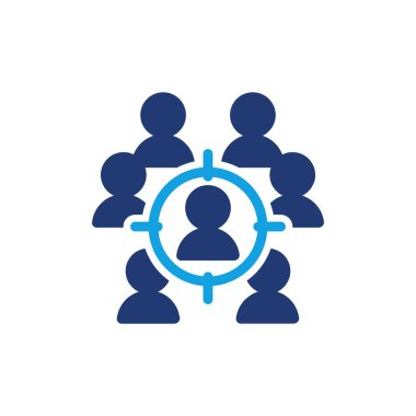 hedef pazar renkli simge vektör tasarımı web veya mobil uygulama için iyi