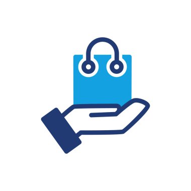 El çantası renkli simge vektör tasarımı web ya da mobil uygulama için uygun