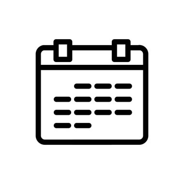 Takvim basit taslak tasarımı web veya mobil uygulama için iyidir