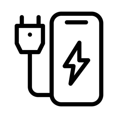 Telefon eklentisi simge vektör tasarımı web ya da mobil uygulama için uygun