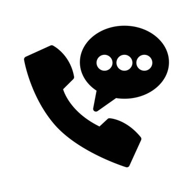 Kabarcık sohbet katı simge vektör tasarımı ile telefon web veya mobil uygulama için iyi